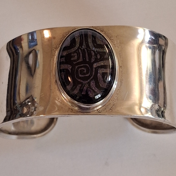 Dominique Dinouart Domingo designed Sterling Silver Cuff Bracelet Mexican Sterl - Picture 11 of 14